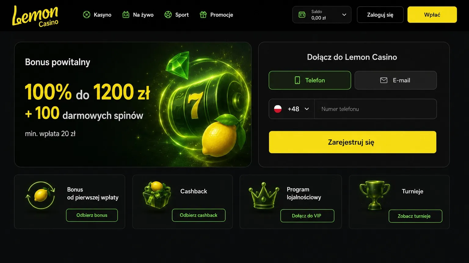 Dostępne opcje logowania do Lemon Casino — Lemon Casino login